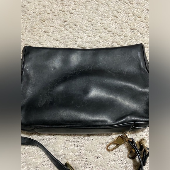 Luana Purse Black Leather Made In Italy - Picture 4 of 6